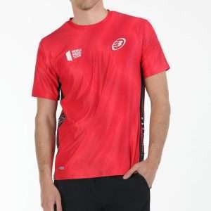 12012-CAMISETA BULLPADEL ROGOR CARMESI FLUOR