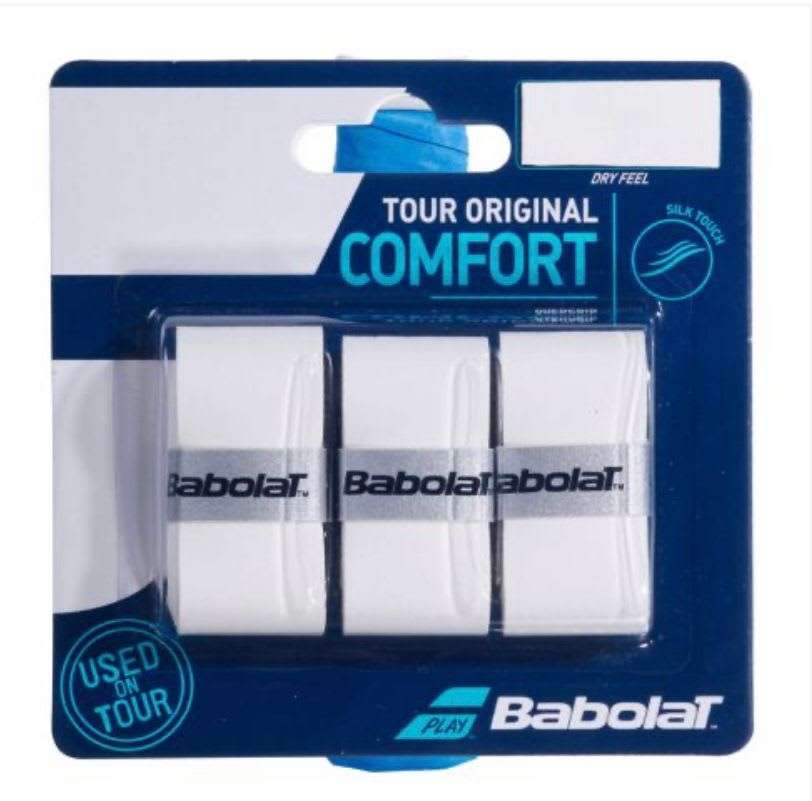 3084-OVERGRIP BABOLAT TOUR ORIGINAL COMFORT BLANCO X3