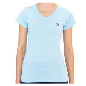 12137-CAMISETA WILSON MUJER DESLAVADA CELESTE