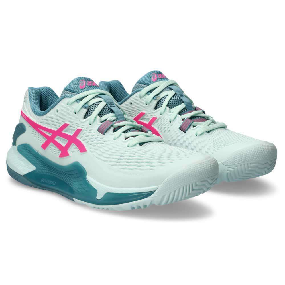 3259-ZAPATILLA ASICS GEL RESOLUTION 9 PADEL SOOTHING SEA/HOT PINK