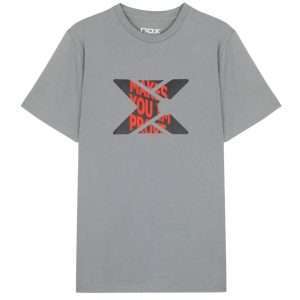 12000-POLERA NOX GRIS LOGO ROJO