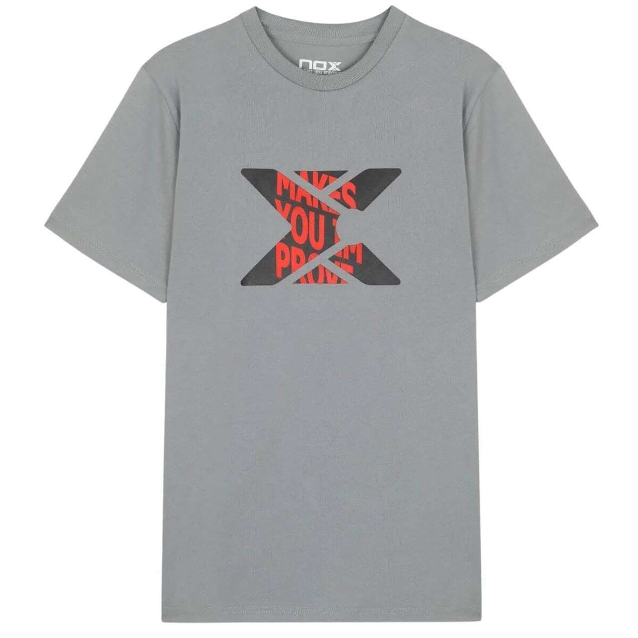 12000-POLERA NOX GRIS LOGO ROJO