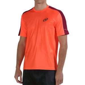 12078-CAMISETA BULLPADEL MITAD CORAL FLUOR