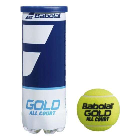 3035-TARRO DE PELOTAS BABOLAT DE TENIS GOLD ALL COURT X3