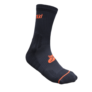 3815-CALCETIN TILKI D2 LARGO NEGRO/NARANJO