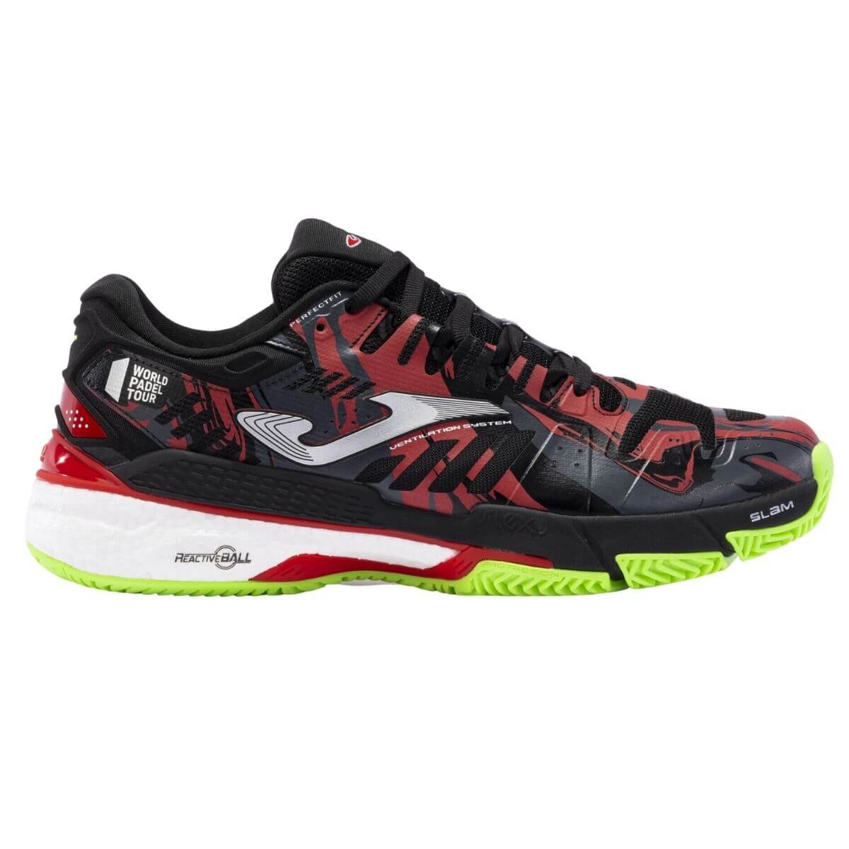 3132-ZAPATILLA JOMA SLAM MEN 2301 BLACK RED