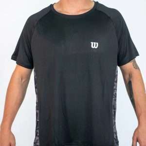 11934-CAMISETA WILSON POL-ELASTIC NEGRO