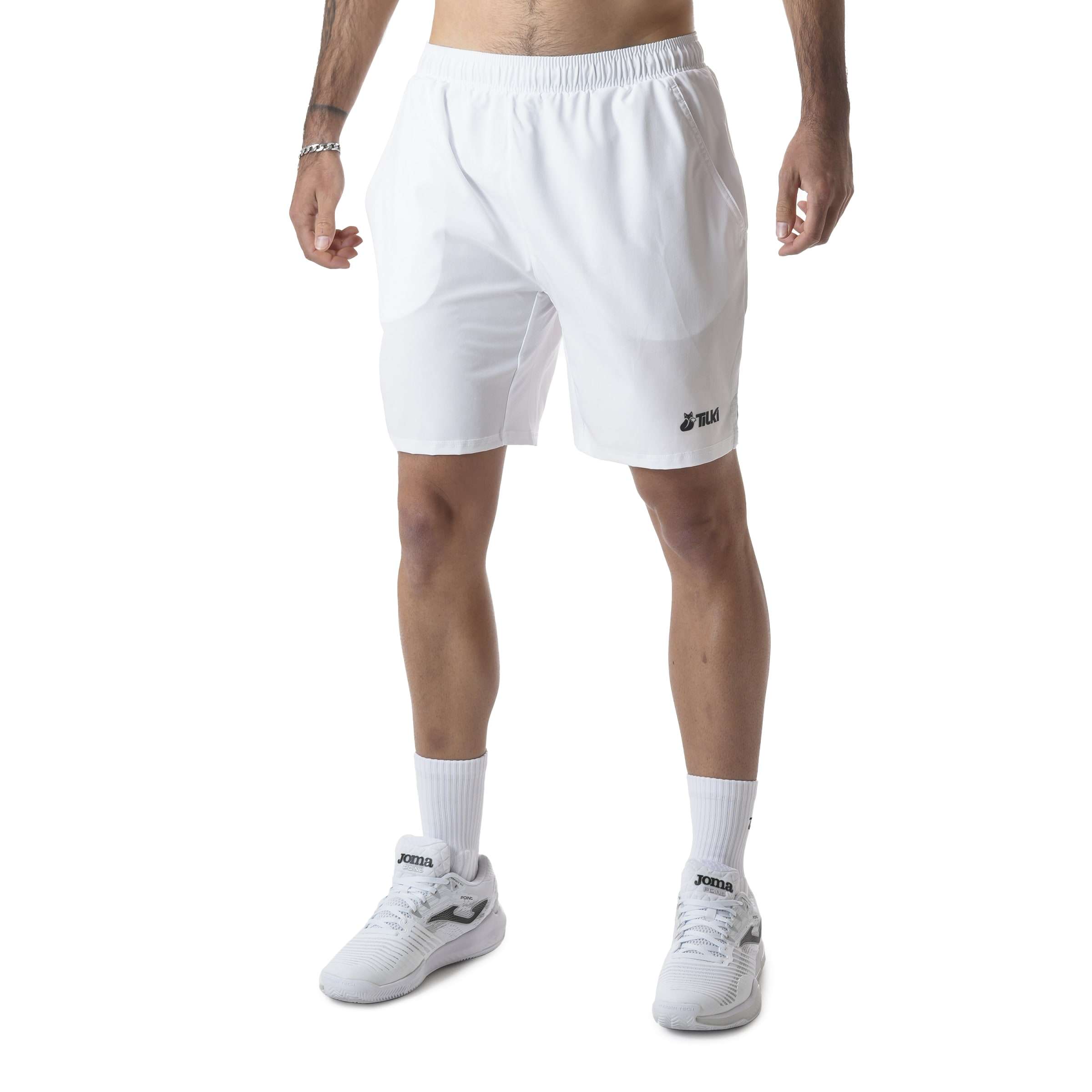8124-SHORT TILKI POLY TEMEL BLANCO