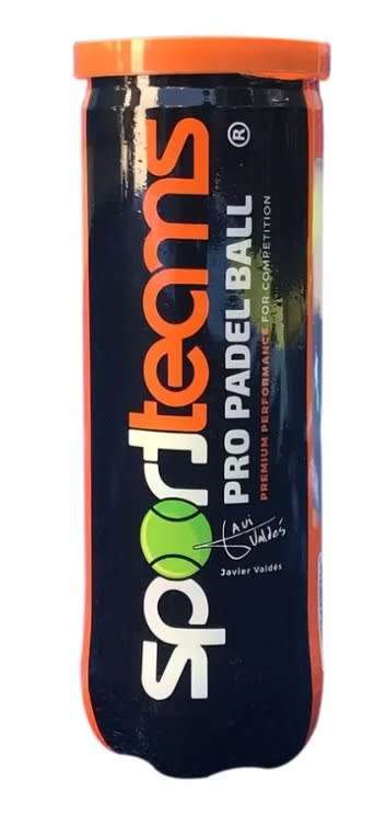 2228-TARRO DE PELOTAS DE PADEL SPORTTEAMS X3