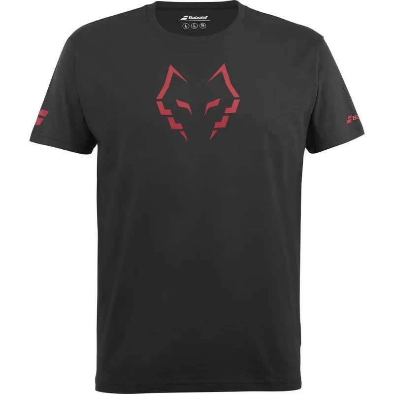 8994-CAMISETA BABOLAT PADEL COTTON TEE LEBRON NEGRO