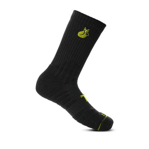 2193-CALCETIN TILKI D3 LARGO NEGRO/AMARILLO FLUOR