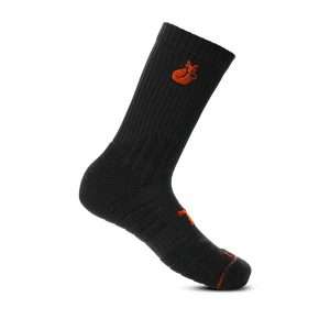3281-CALCETIN TILKI D3 LARGO NEGRO/NARANJO