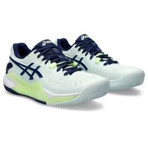 2220-ZAPATILLA ASICS GEL RESOLUTION 9 CLAY PALE MINT/BLUE EXPANSE