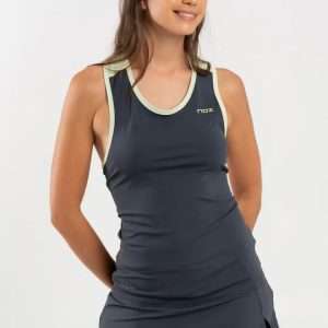 8213-CAMISETA NOX MUJER TIRANTES PRO CHARCOAL GRIS