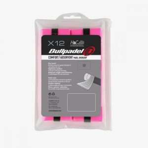 3458-OVERGRIP BULLPADEL MICROPERFORADO ROSA FLUOR X12