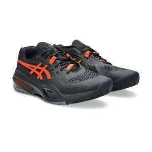 11881-ZAPATILLA ASICS GEL RESOLUTION X CLAY BLACK/ORANGE