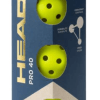 1146-PELOTA DE PICKLEBALL HEAD PRO 40 AMARILLA (3 UNIDADES)