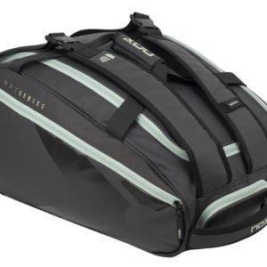2833-BOLSO PALETERO NOX OPEN SERIES WPT2023 NEGRO LOGO CELESTE 55 LITROS