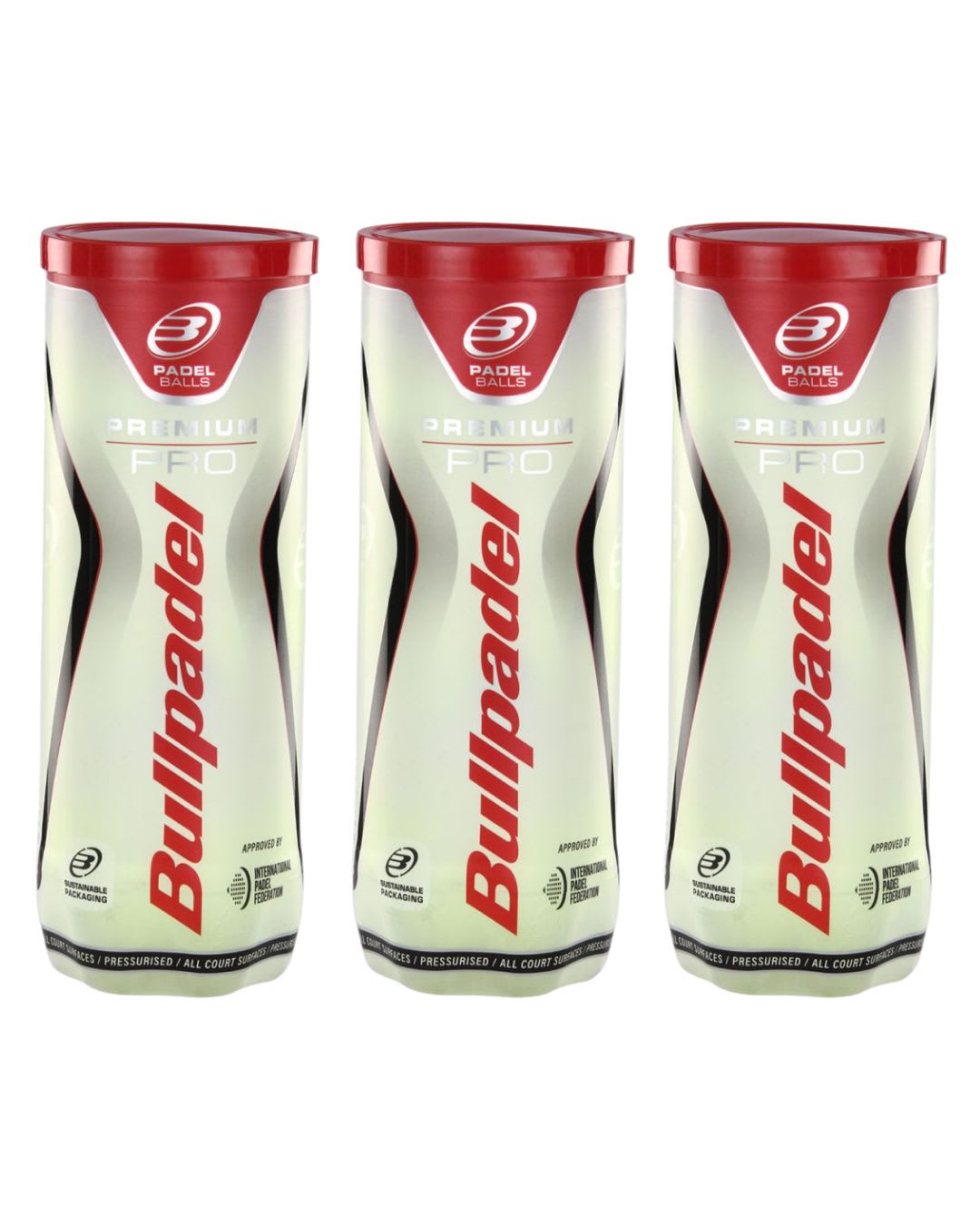 2862-PROMO X3 TARRO DE PELOTAS BULLPADEL PREMIUM PRO