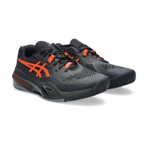 11881-ZAPATILLA ASICS GEL RESOLUTION X CLAY BLACK/ORANGE