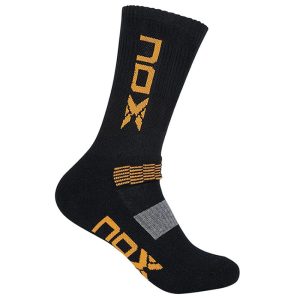 2268-CALCETIN NOX NEGRO LOGO NARANJO