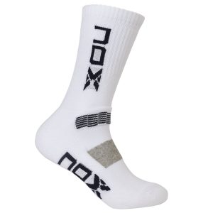2295-CALCETIN NOX BLANCO LOGO AZUL MARINO