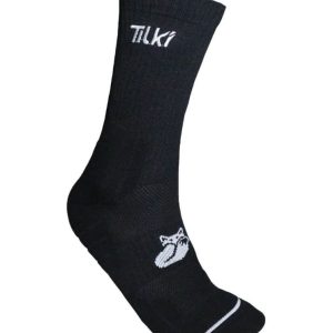 3881-CALCETIN TILKI D2 LARGO NEGRO/BLANCO