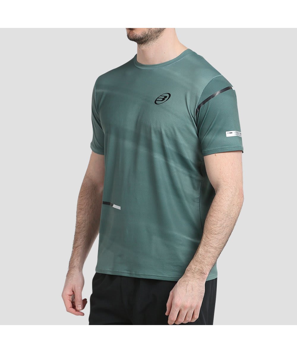 12077-CAMISETA BULLPADEL ADULA VERDE OLIVA